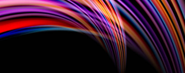 istock Fluid color swirls on black. Modern background with trendy design 1154907922