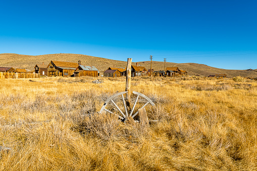 Bodie is an abandoned mine town in eastern California that now serves as a tourist attraction for its relic vehicles, vintage signs, and weathered buildings.