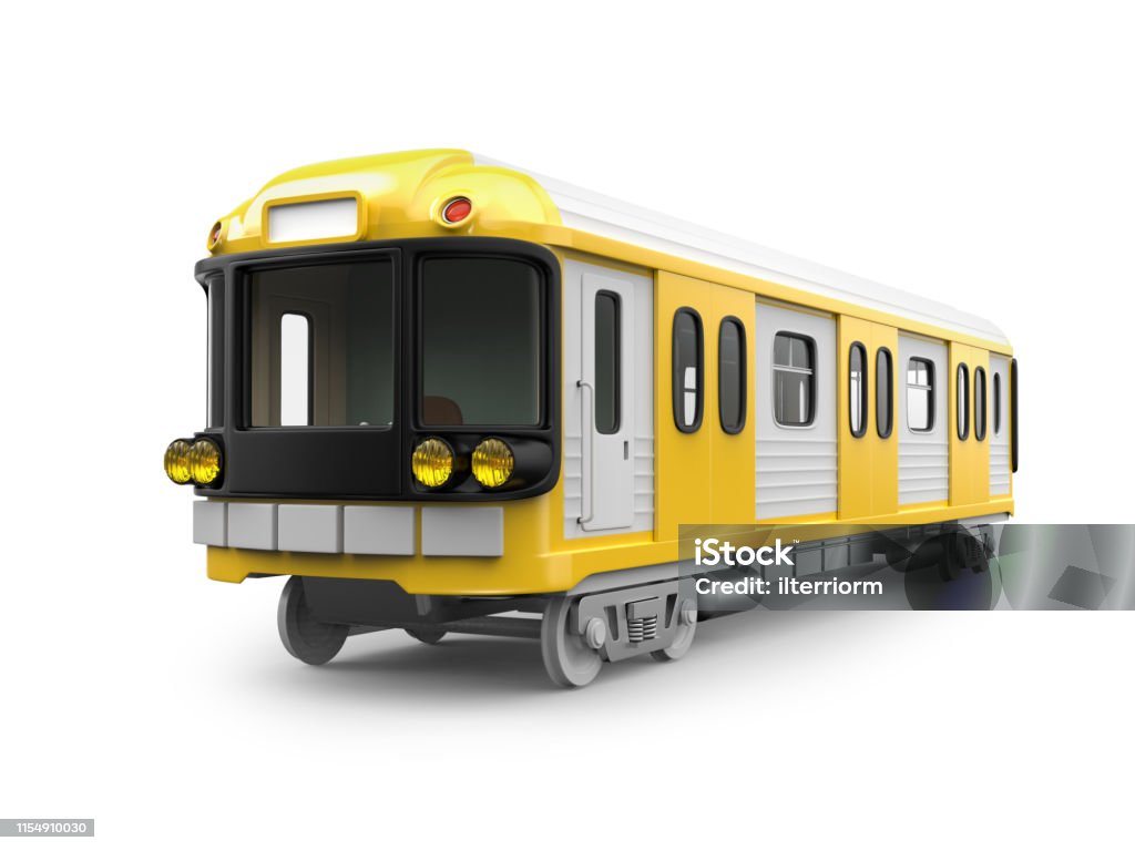 Subway Train 3d Stock Photo - Download Image Now - Cartoon, City, Cut Out -  iStock