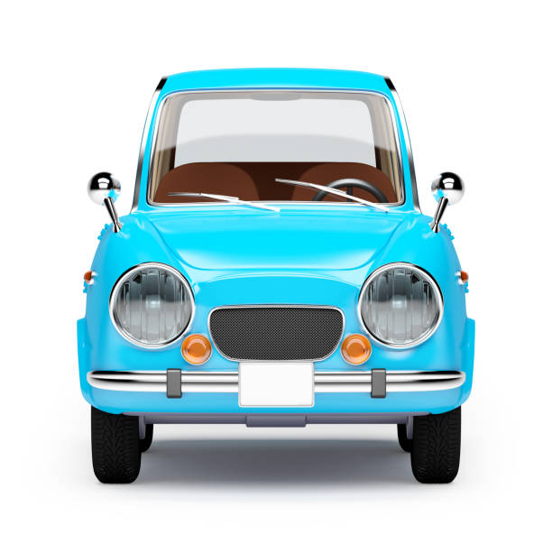 istock retro car 1960 cartoon front 1154910044