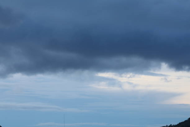 istock Blurred image of dark storm clouds before rain.Use for website/banner background 1154923668