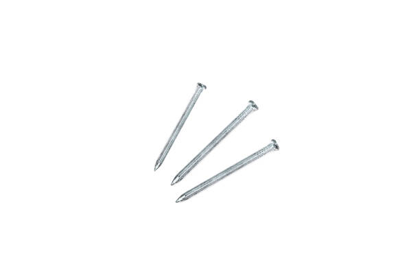 istock Used Concrete nails isolated on white background. 1154929072
