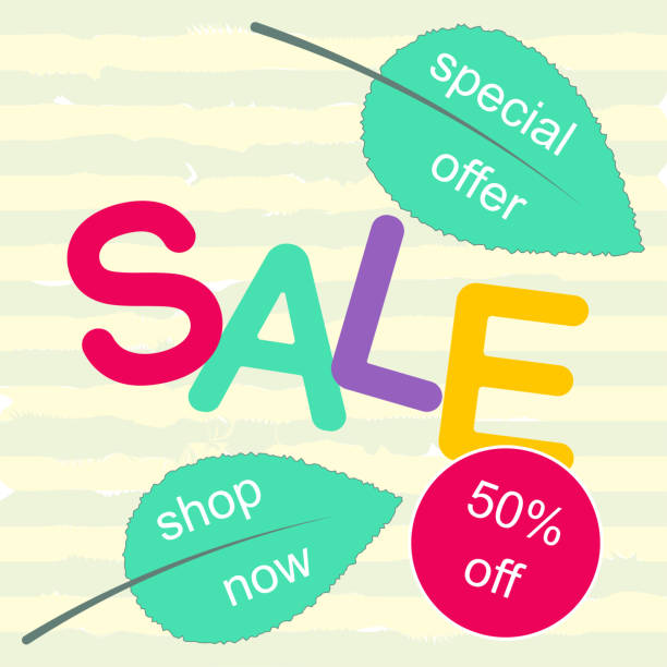 istock Summer sale, bright advertising banner on abstract horizontal transparent background with inscription SALE. Vector illustration. - Vector 1154929965
