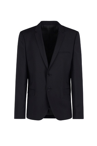 Male blazer on isolated background, black men jacket