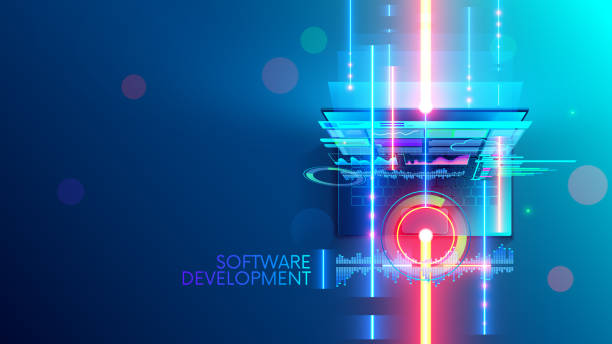 2,200+ Laptop Wallpaper For Software Engineers Stock Illustrations ...