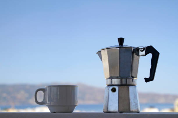 istock Morning coffee and blue sky 1154940185
