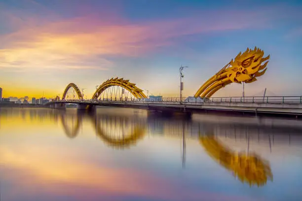 Dragon bridge which is one of many icon of Da Nang city.