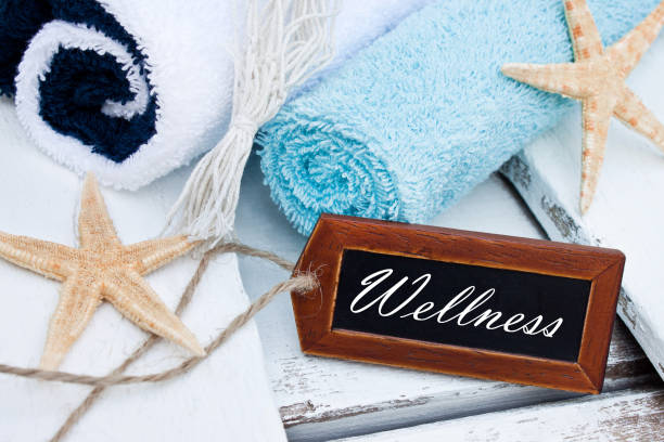 Wellness label and maritime decoration