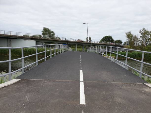 istock New cycle bridge over ring canal zuidplaspolder at Gouda westergouwe district at regional road N207 1154947351