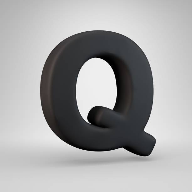istock Black rubber uppercase letter Q isolated on white background. 1154949365