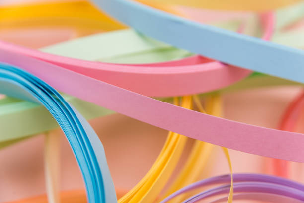 istock Paper strips in rainbow colors as a colorful backdrop 1154950149