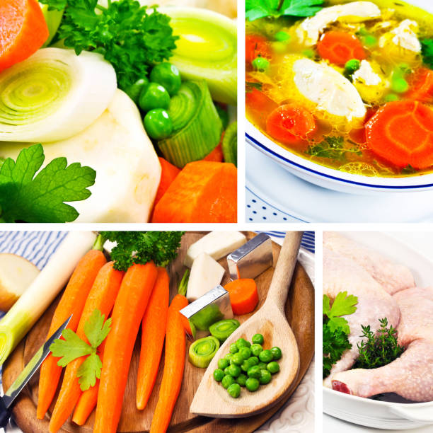 istock Cooking chicken soup vegetables and chicken 1154950876