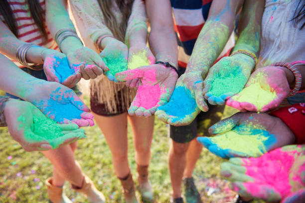 istock Summer festival with colour powders 1154951848