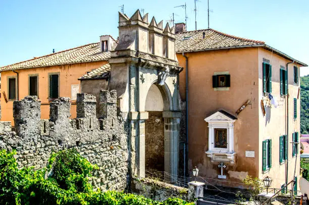 Photo of Old houses of the city Ariccia. The surroundings of Rome. Italy