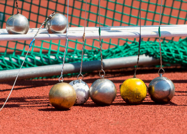 istock Hammer throw on the track and field stade 1154956644