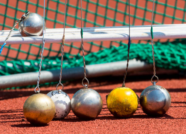 istock Hammer throw on the track and field stade 1154956673