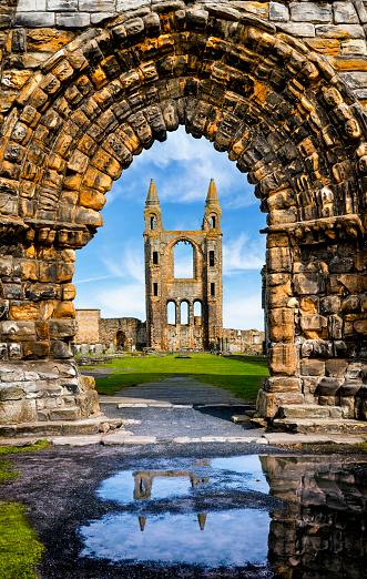 St. Andrews Abbey Archway, St. Andrews Scotland, UK