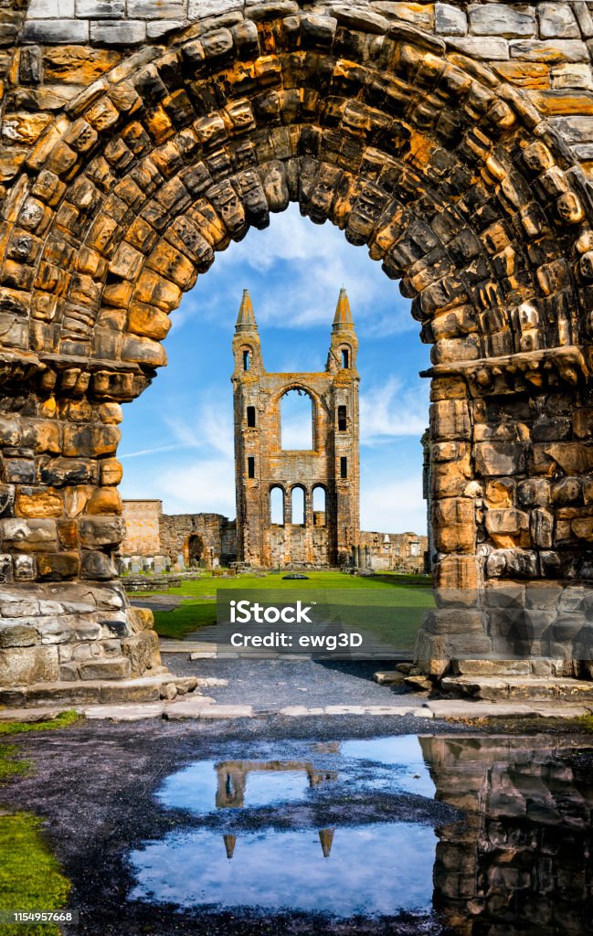 St. Andrews Abbey Archway, St. Andrews Scotland, UK Scotland Stock Photo