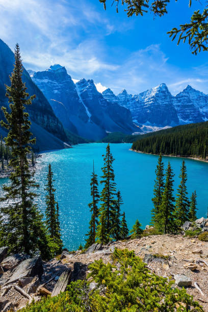 istock Lake Moiraine in the Valley 1154958907