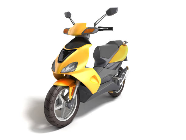 The italian vintage scooter isolated on white. File with clipping path