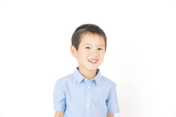 istock Japanese children on white background 1154963966