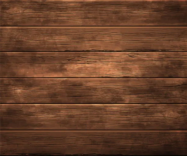 Vector illustration of Background, texture of old wood. Highly realistic illustration.
