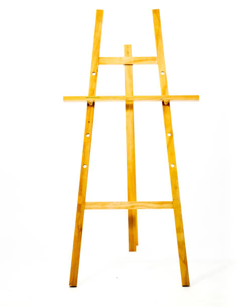 istock Artist's easel on white background 1154977788