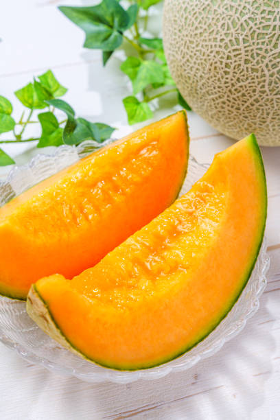 Whole and sliced of melons