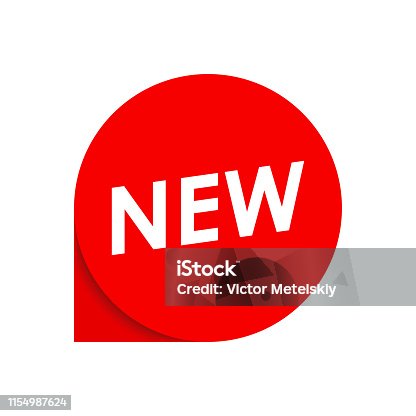 istock New label or tag. Circle promotion badge. Vector illustration. 1154987624