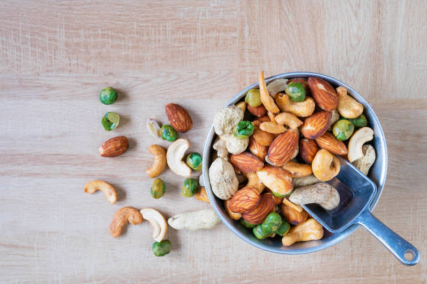 istock Mixed nuts for health in a bowl 1154988592