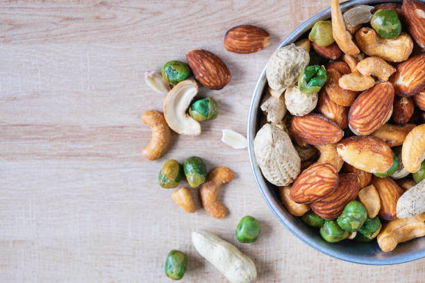 istock Mixed nuts for health in a bowl 1154988611
