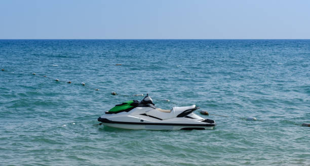 istock Jet ski on the Mediterranean Sea on the beach 1154990491