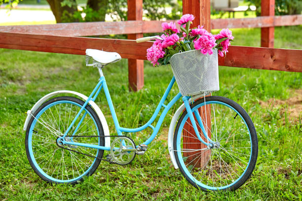 istock bicycle with flowers in a basket 1154990527
