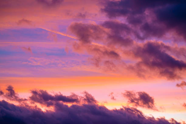 istock Dramatic sunset sky at colorful dusk 1154990845