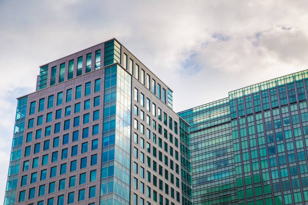 istock Modern office building skyscraper in business district 1154992122