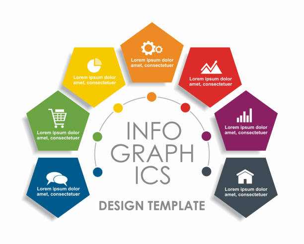 Infographic design template with place for your data. Vector illustration. Infographic design template with place for your text. Vector illustration. number 7 stock illustrations