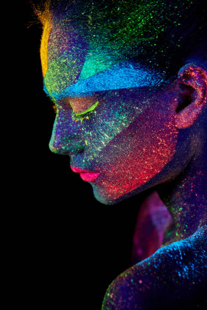istock Close up UV abstract portrait 1154995152