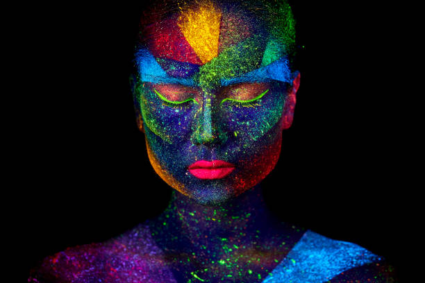 istock Close up UV abstract portrait 1154995153