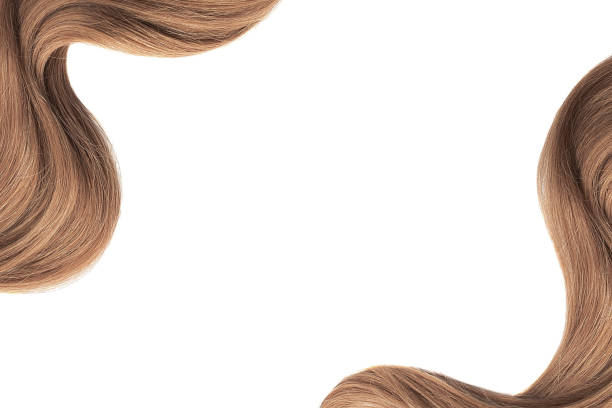 istock Curly brown hair as background. Copy space 1154995688
