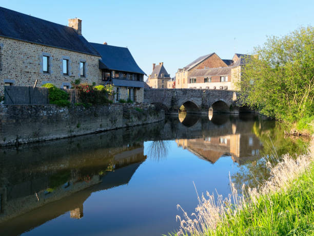 istock The River Selune flowing through Ducey-les-Cheris 1155005229