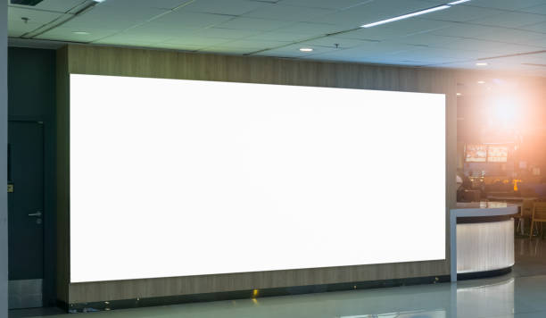 istock Blank billboard posters At airport,Empty advertising billboard at aerodrome 1155019421