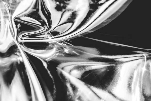 istock Abstract black and white fluid art background 1155031183