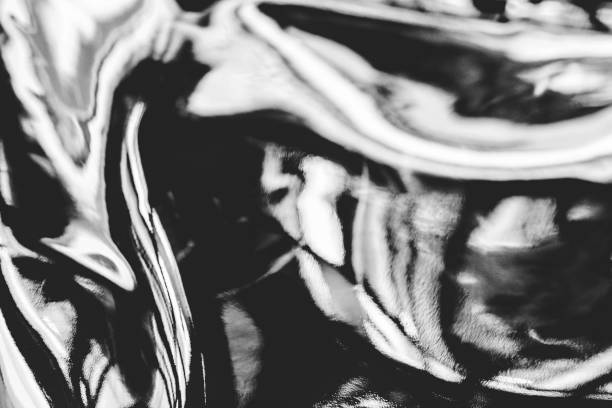 istock Abstract black and white fluid art background 1155031184