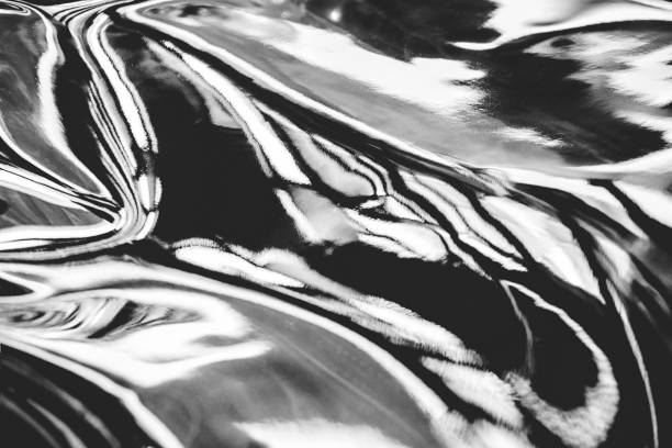 istock Abstract black and white fluid art background 1155031185