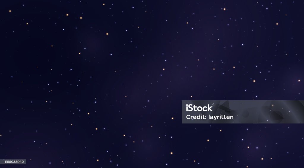 空間恒星背景。輕的夜空向量 - 免版稅星星圖庫向量圖形