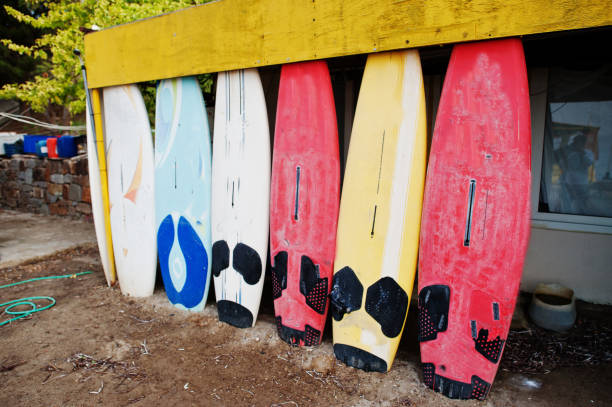 istock Old surf boards.Summer vacation and sport extreme concept. 1155037180