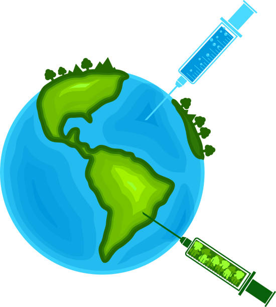 istock Syringe cure the world fill nature environment better healthy life isolated white background 1155037230