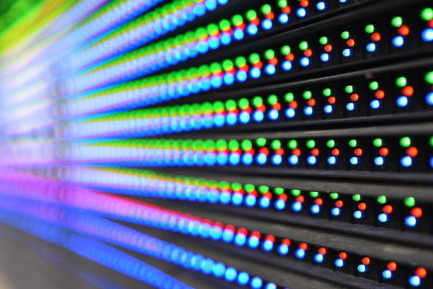istock LED Sign with Green, Red and Blue Lights 1155038369