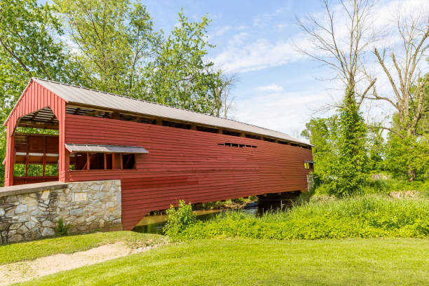 istock Shearer's Mill Covered Bridge, Lancaster County Pennsylvania 1155038881