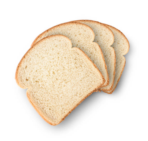 istock Set of slices toast bread isolated on white 1155043234